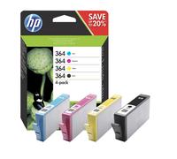2x Yellow - No Cyan Genuine HP 364 Ink Cartridges For 5510 N9J73AE Black Magenta