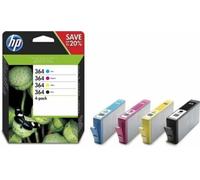 Genuine HP 364 MP 4 Pack Ink Cartridges Black cyan Magenta Yellow