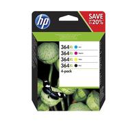 Genuine HP 364XL Multipack, Black, Cyan, Magenta, Yellow, Out of Date 2015+ UK48