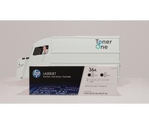 Genuine HP 36A Dual Pack Laserjet Toner Cartridge - CB436AD - Black