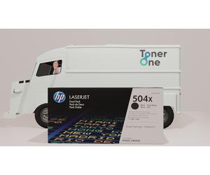 Genuine HP 504XD Dual Pack Black Laserjet Toner Cartridges - CE250XD