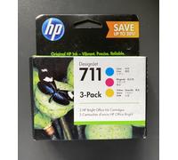 HP Ink Cartridges 711 Colour Multipack Original Set of 3