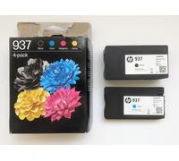 Genuine HP 937 Black & Cyan Ink Cartridge New 2026/27