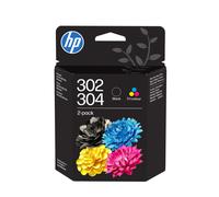 HP 302/304 Black/Tri-Color Original Ink Cartridge 2-Pack (B82L1AE)- Works printers: DeskJet 1110, 2130, 3630, 2600 & 3700 series, OfficeJet 3830, 4650, ENVY 4520, 5020, 5030, 5032