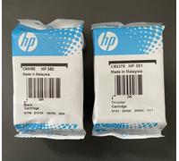 Genuine HP Ink - 350 BLACK + 351 COLOUR / OFFICEJET J5730 5780 5785 (INC VAT)