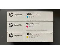Genuine HP INK Multipack - 981YC CYAN + MAGENTA + YELLOW (INC VAT) BOXED 10/2026