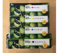 Genuine HP Ink Multipack - HP 971 XL COLOURS + HP 970 XL BLACK (INC VAT) BOXED