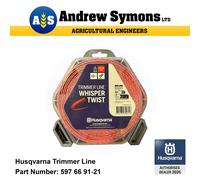 GENUINE HUSQVARNA WHISPER TWIST TRIMMER LINE Ø2.4mm x 77M 597669121 STRIMMER
