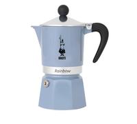 Genuine Italian Coffee Maker 6 Cups Alu BIALETTI Rainbow Blue Azure Primavera