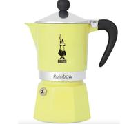 Genuine Italian Coffee Maker 6 Cups Alu BIALETTI Rainbow Yellow Gialla Primave