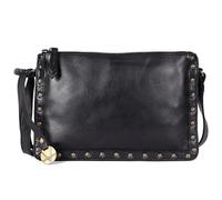 Genuine Italian Leather Boho Studded Crossbody Shoulder Bag - Stylish, Durable, & Perfect for Everyday Use for women, Black, M
