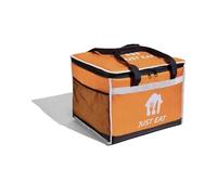 Genuine Just Eat Insulated Food Delivery Bag - Orange Thermal-Lined Bag with Zip Closure