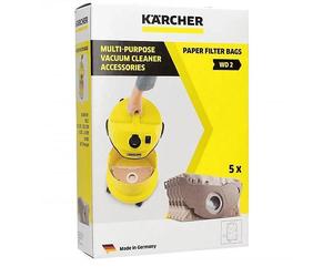 Genuine KARCHER 5x Paper Filter Vacuum Cleaner Bags WD2 MV2 A2000-A2099 KFI 222