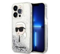 Genuine Karl Lagerfeld Liquid Glitter Karl Head Case for Apple iPhone 15 Pro Max