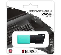 Kingston 256GB DataTraveler Exodia M Type-A Flash Drive USB 3.2, Gen1, Black/Teal