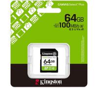 Genuine Kingston Canvas Select Plus GEN3 64GB SD SDXC Card 100MB/s, V30, UK Sell
