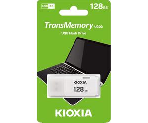 Genuine Kioxia Transmemory 128GB U202 USB Stick Flash Drive White, UK Seller