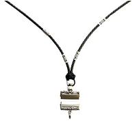 Genuine Leather Bands Compatible with Fitbit Versa 3 / Sense New Cowhide Necklace Double Loop Two Way Strap Neckband Bracelet for Smartwatch- Black