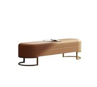 Genuine Leather Bed End Ottoman Stool Bench for Bedroom Living Room & Hallway - Stylish Storage Solution (100x40x45cm)