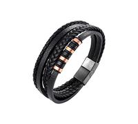 Genuine Leather Bracelet Men Hand Charm Jewelry Multilayer ic Buckle Handmade Gift For Cool Boys