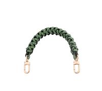 Genuine Leather Braided Handle compatible with Neonoe Strap for Metis Noe BB NM Beaubourg Hobo, Green, M