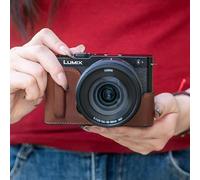 Genuine Leather Camera Half Case Cover for S9 Camera Suitcase (Case Only,Coffe)