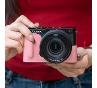 Genuine Leather Camera Half Case Cover for S9 Camera Suitcase (Case Only,Pink)