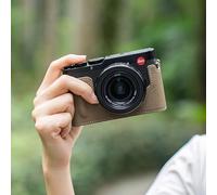 Genuine Leather Camera Half Case With Handle Grip For D-LUX8 LUX8 Protect Cover (Grey Case Only)