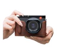 Genuine Leather Camera Half Case With Handle Grip For Q3 Q 3 Protect Cover (Coffe Case Only)