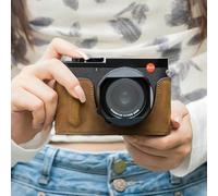 Genuine Leather Camera Half Case With Handle Grip For Q3 Q 3 Protect Cover (Crazy Horse Case Only)