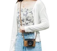 Genuine Leather Camera Half Case With Handle Grip For Q3 Q 3 Protect Cover (Crazy Horse Case + Strap)