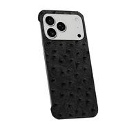 Genuine Leather Case for IPhone 17/17 Air/17 Pro/17 Pro Max, Ultra-Thin Heat Dissipation Minimalist Frameless Case,17pro max,Black