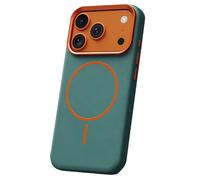 Genuine Leather Case For IPhone 17/17Air/17Pro/17Pro Max, Scratch Resistant Ultra-Slim Case, Magnetic Lens Protection Fashion Cover(Green,17 Air)