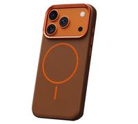 Genuine Leather Case For IPhone 17/17Air/17Pro/17Pro Max, Scratch Resistant Ultra-Slim Case, Magnetic Lens Protection Fashion Cover(Brown,17 Air)