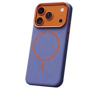 Genuine Leather Case For IPhone 17/17Air/17Pro/17Pro Max, Scratch Resistant Ultra-Slim Case, Magnetic Lens Protection Fashion Cover(Purple,17 Pro Max)
