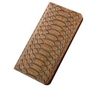 Genuine Leather Case For Samsung Galaxy S26/S26 Plus/S26 Ultra, Folio Shockproof TPU Internal Shell, Business Style Wallet All -Inclusive Cover(Brass,S26 Plus)