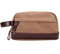 Genuine Leather Clutch Bag for Women Wristlet Handbag Retro Phone Bag Large Capacity Wallet Purse(Brown)