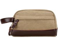 Genuine Leather Clutch Bag for Women Wristlet Handbag Retro Phone Bag Large Capacity Wallet Purse(Khaki)