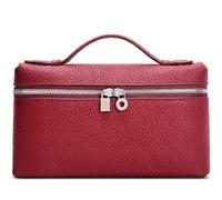 Genuine Leather Crossbody Bags for Women: Small Top-handle Purse for Ladies - Designer Hobo Bag - Trendy Shoulder Handbag, A5 Medium Red, M