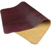 Genuine Leather Desk Mat - Smooth & Durable Cowhide Leather Mat, Scratch & Water Resistant, 2mm Thick, Luxury Workspace Protector (Blood Red)