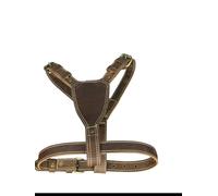 Genuine Leather Dog Harness - Durable, Comfortable & Adjustable Pet Harness with Antique Brass Hardware for Small, Medium, Large & XL Dogs (XL)