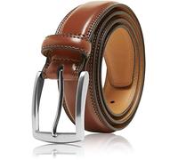 Genuine Leather Dress Belts For Men - Mens Belt For Suits, Jeans, Uniform With Single Prong Buckle - Designed in the USA