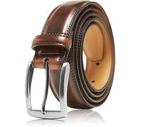 Genuine Leather Dress Belts For Men - Mens Belt For Suits, Jeans, Uniform With Single Prong Buckle - Designed in the USA