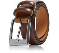 Genuine Leather Dress Belts For Men - Mens Belt For Suits With Single Prong Buckle - Designed in the USA