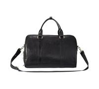 Genuine Leather Duffle Bag Vintage Weekender Travel Bag - Black 45 x 28 x 22.5 cm