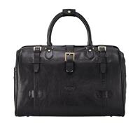 Genuine Leather Duffle Holdall Bag - 55L Vintage Travel Weekender, Overnight Gym Bag - Cowhide Cabin Luggage with Brass Hardware & Adjustable Shoulder Strap - Fits All Laptops