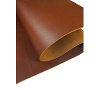Genuine Leather Fabric Full Grain Cowhide Leather Pre Cut Pieces Multicolor Multiple Sizes 1.8-2mm for DIY Crafts(Brown,60cm x 60cm)