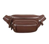 Genuine Leather Fanny Pack Waist Bag Phone Holder By Silver Fever One Size, Brown, Brown Silver, Small, Fashion