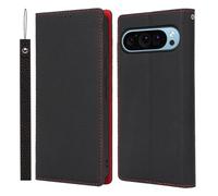 Genuine Leather Flip Case For Google Pixel 10 Pro XL/10 Pro/10 - Wallet Folio With Card Slots, Shockproof Protection & Business Style(Black,10 Pro XL)