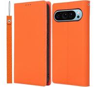 Genuine Leather Flip Case For Google Pixel 10 Pro XL/10 Pro/10 - Wallet Folio With Card Slots, Shockproof Protection & Business Style(Orange,10 Pro XL)